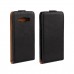 Samsung Galaxy A5 - Genuine Leather Up Down Flip Protective Phone Cover Case - Black